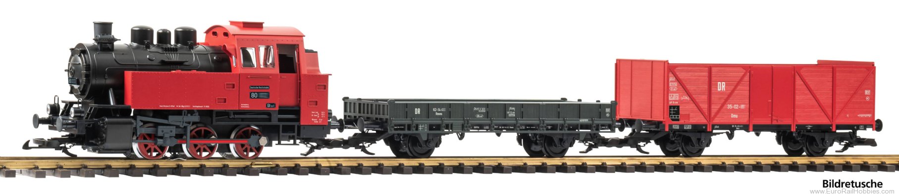 Piko 37124 Start-Set DR Freight Train w/BR 80 + 2 DR Fre
