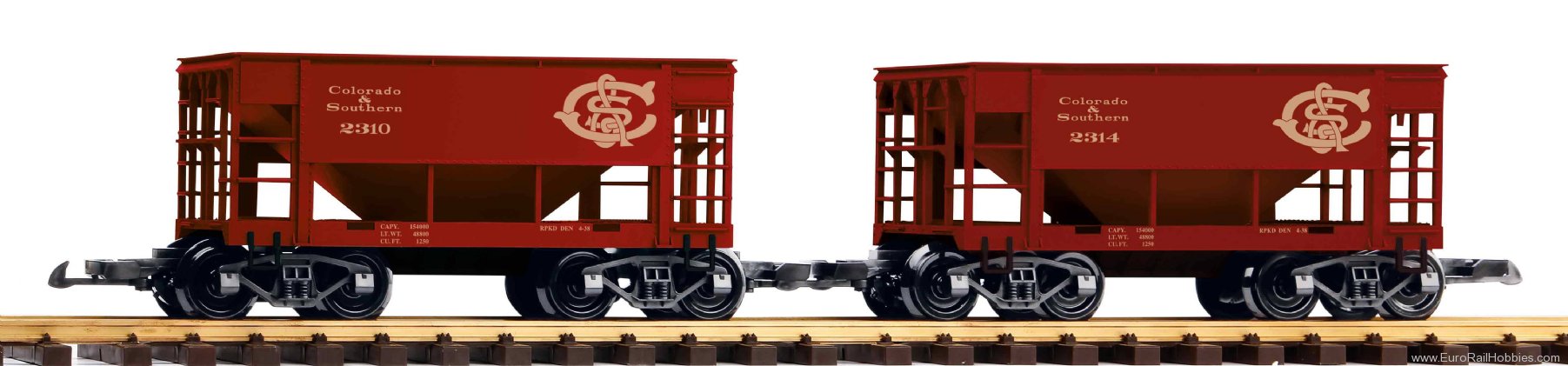 Piko 38952 G Set of 2 bulk goods wagons C&S