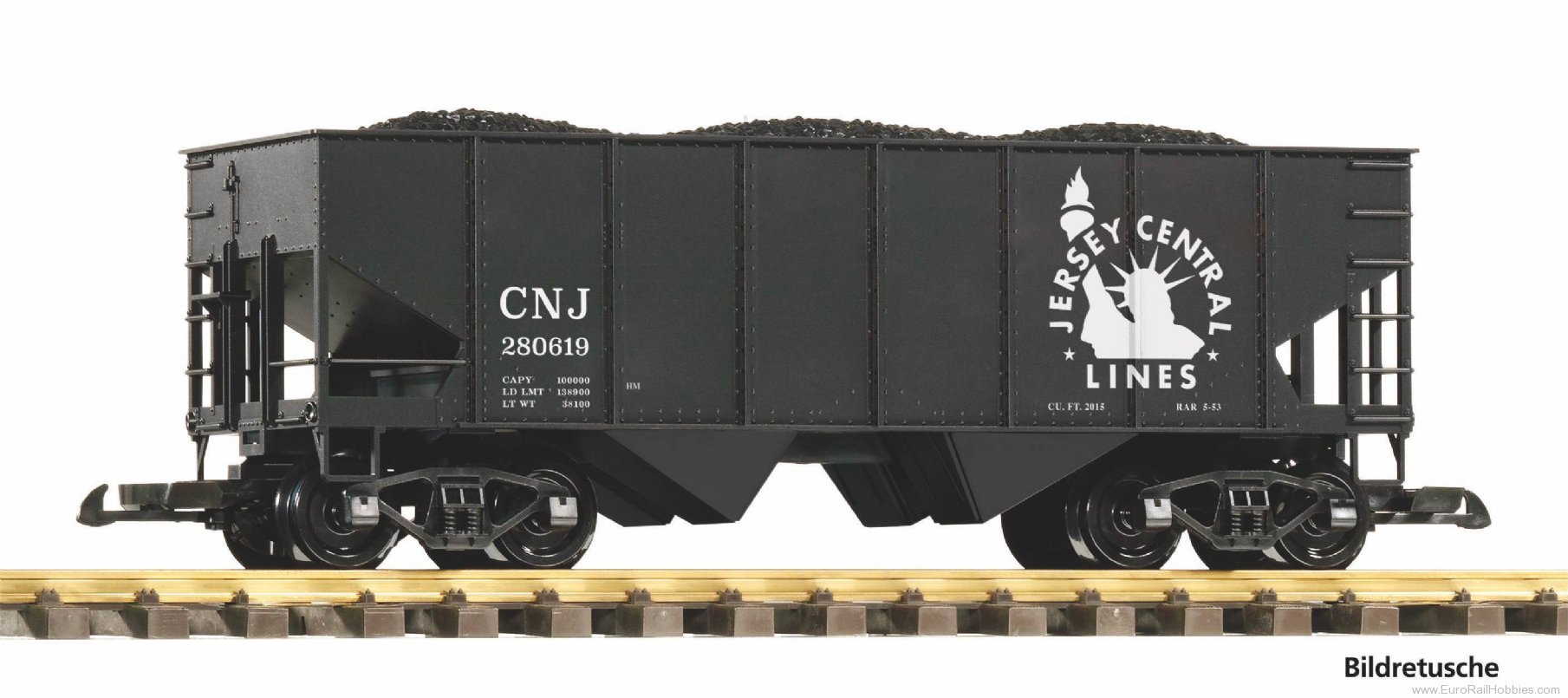 Piko 38989 CNJ 4 Axle Hopper Car w/Ballast Load