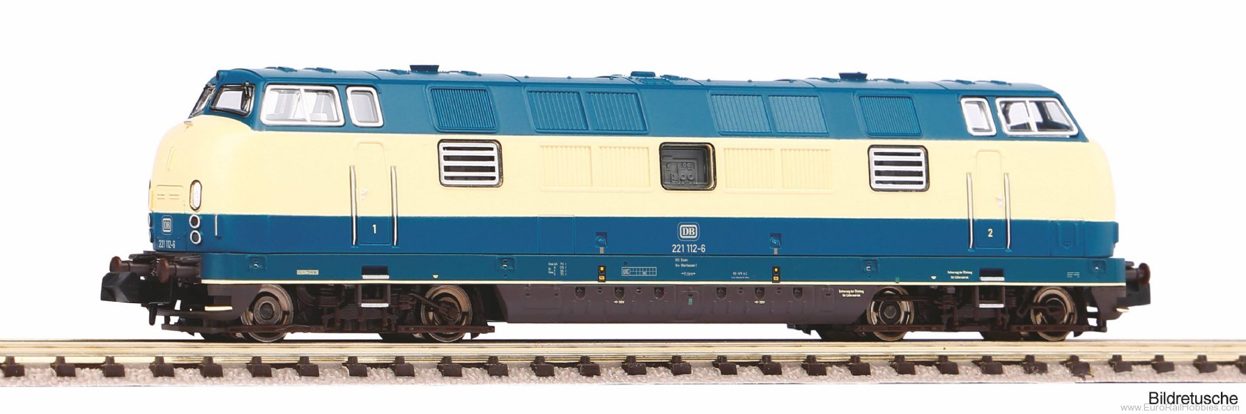 Piko 40513 DB BR V221 Diesel Locomotive (Blue/Beige Live