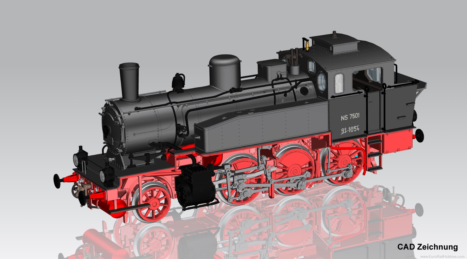 Piko 50747 NS Rh 75 ex BR 91 Steam Locomotive DCC w/Soun