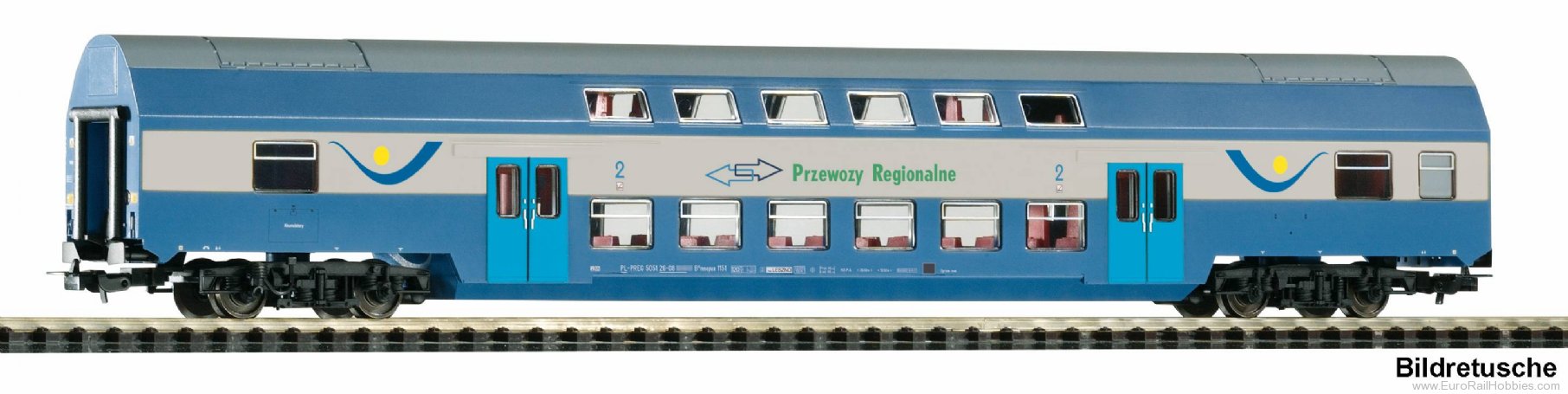 Piko 53108 PR Polregio Bi-Level 2nd Class Passenger Coac