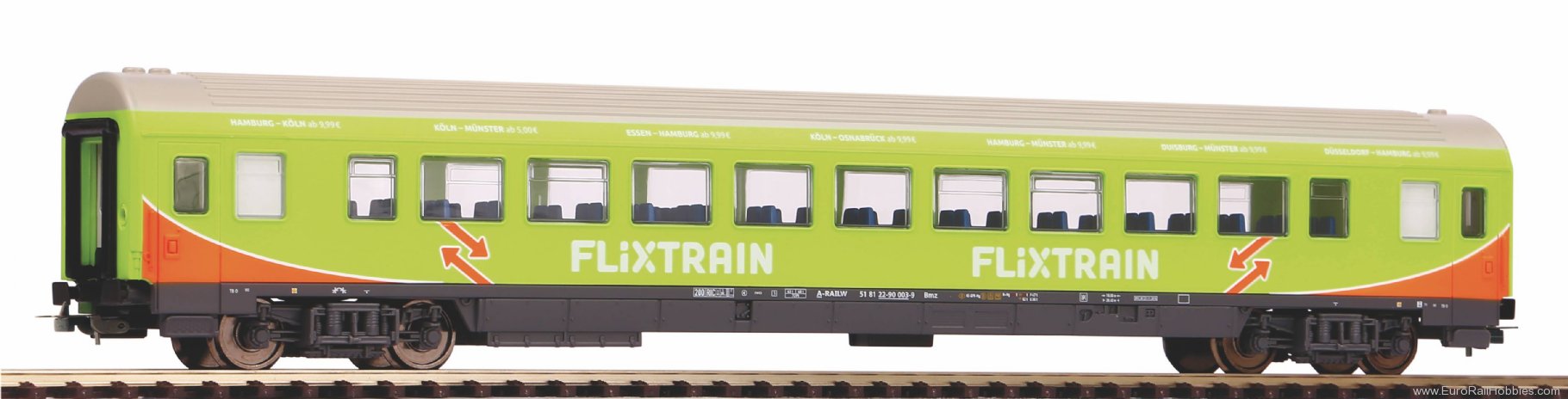 Piko 58678 Express train passenger car Flixtrain era VIÂ