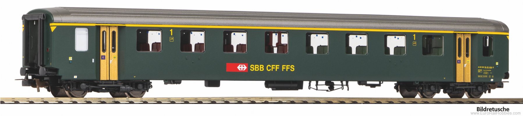 Piko 96777 SBB EW I 1. Cl. Green, Passenger Coach new Ro